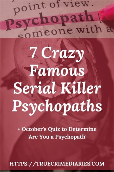 red background, 7 crazy famous serial killer psychopaths